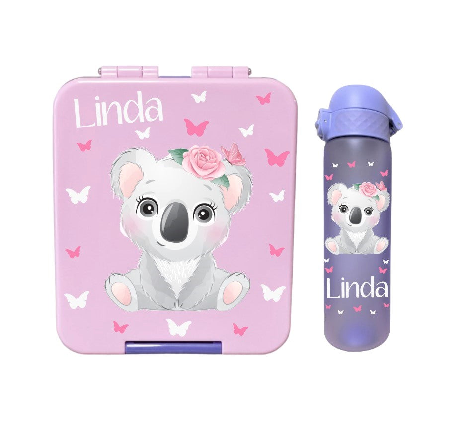 SET Znünibox und Trinkflasche Baurelia Box Midi mit Ion8 500ml Flieder