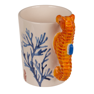 Kinder Porzellantasse 3D Seepferd