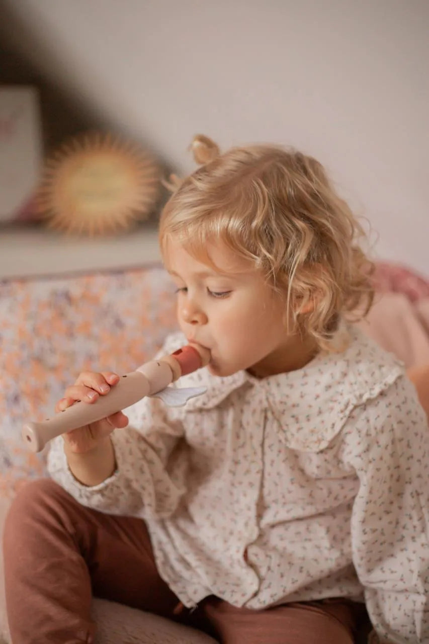 Label Label Holzflöte Blau