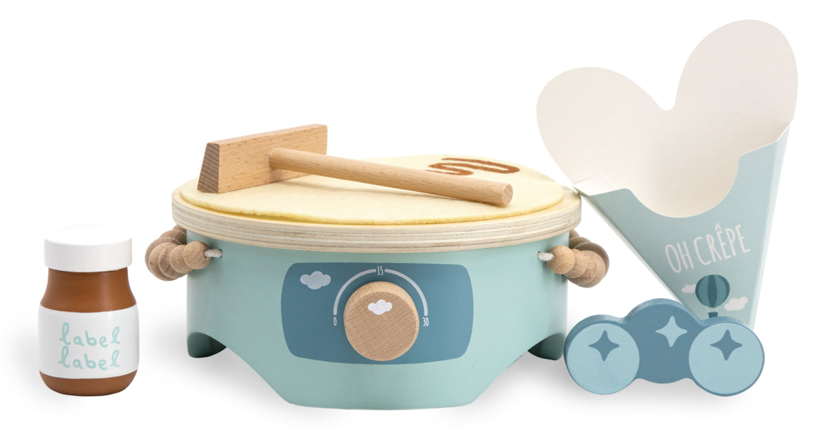 Label Label Crêpes-Maschine Blau