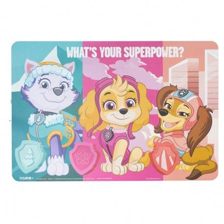 Kinder Tischset Comic Paw Patrol Mädchen Superpower
