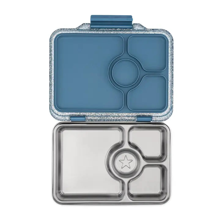 Znünibox Edelstahl Yumbox Prêt Glitzer Hellblau