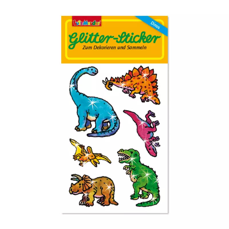 Glitzer Sticker Dino Bunt