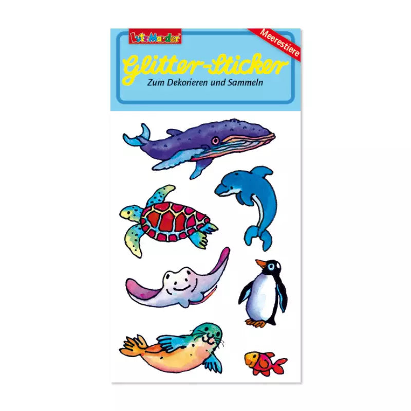 Glitzer Sticker Meerestiere
