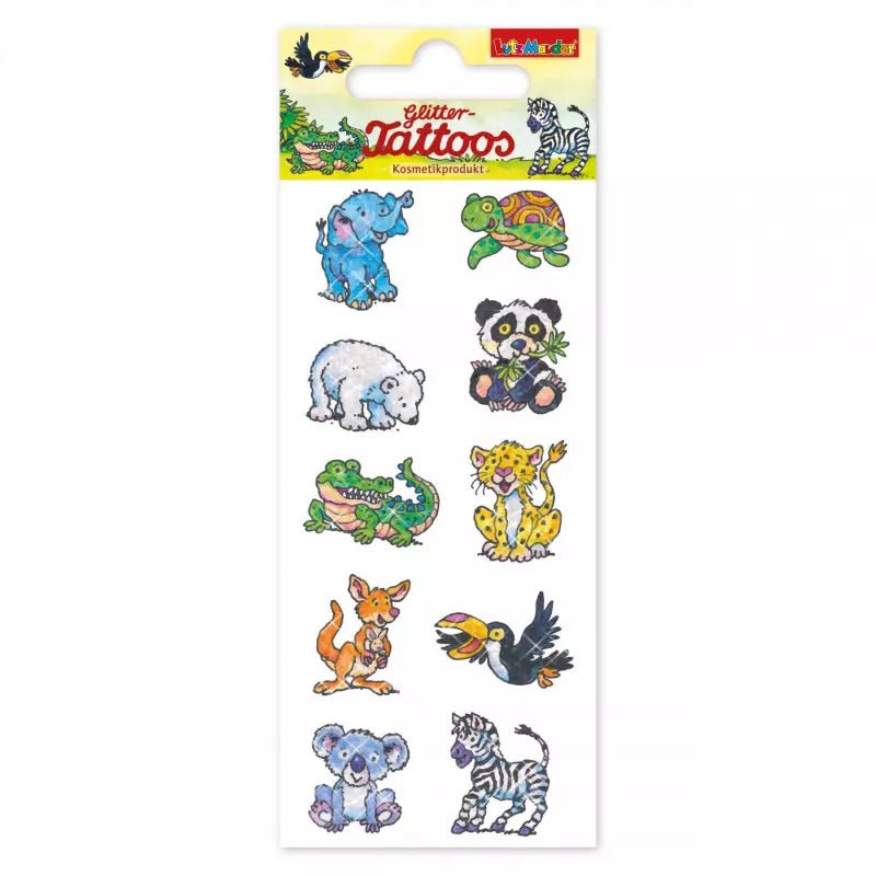 Kinder Glitzer Tattoo Zootiere