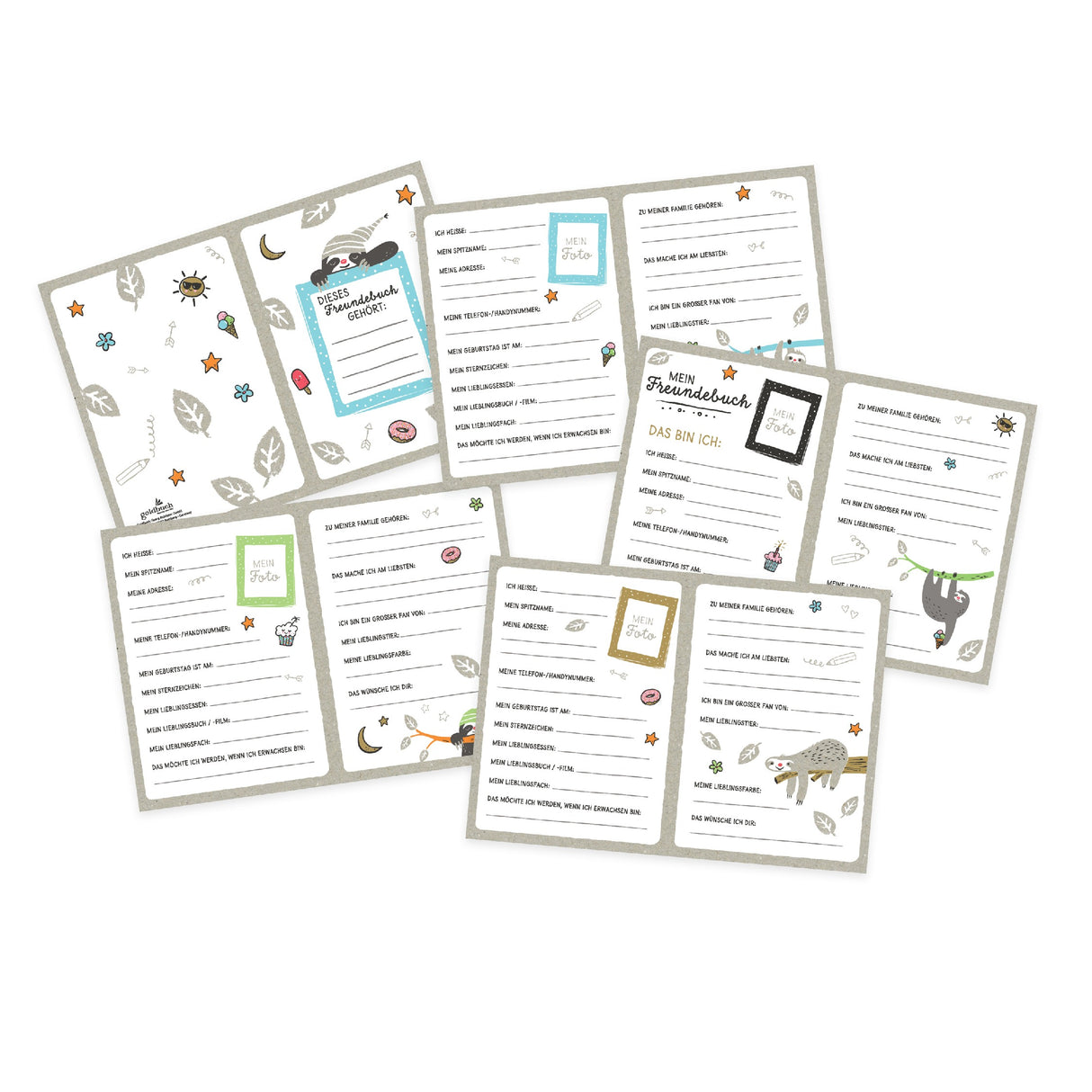 Freundebuch für Kinder - Faultier
