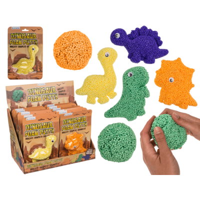 Schaum-Knete Dino assortiert