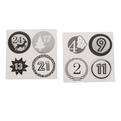 Adventskalender Tüten Schwarz / Silber