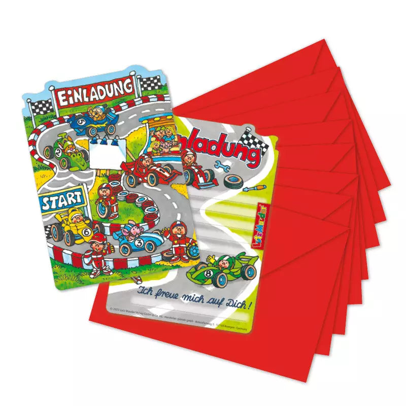Einladungskarten Kindergeburtstag Rennauto