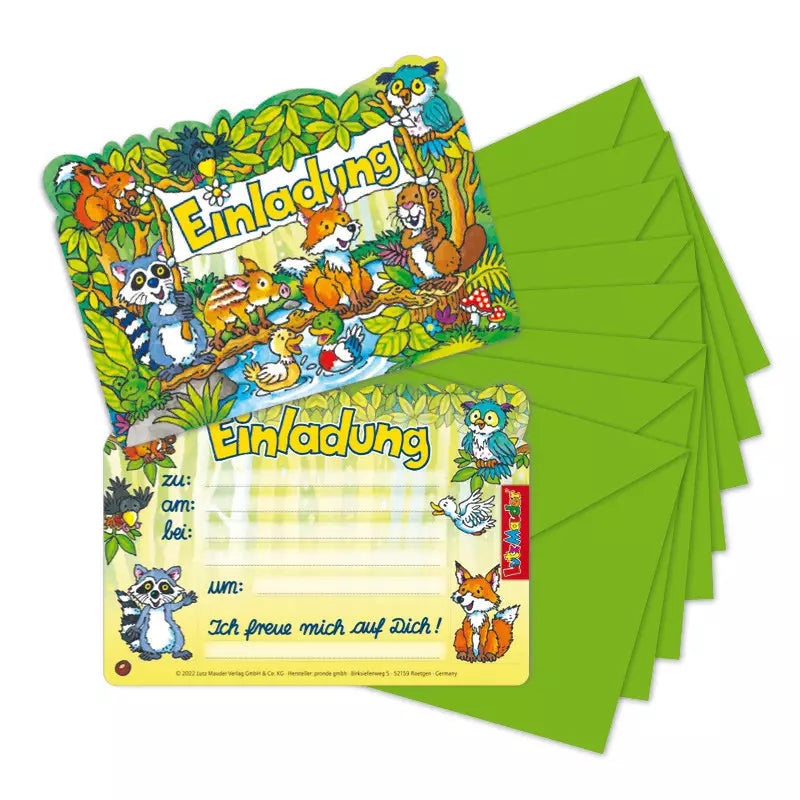 Einladungskarten Kindergeburtstag Waldtiere