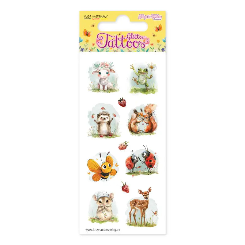 Kinder Glitzer Tattoo Frühlingstiere