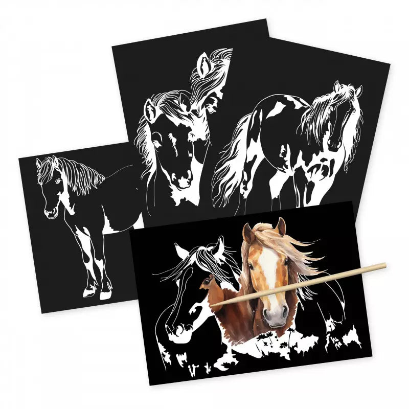 Kratzpapier Block XL Pferd