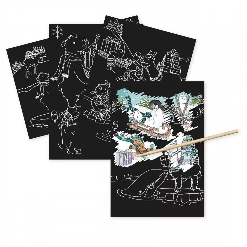 Kratzpapier Block XL Winterzauber