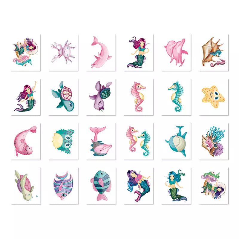 Kinder Mini Tattoo Set Meerjungfrau