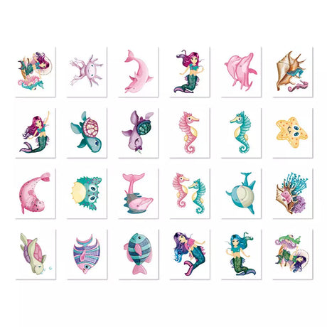 Kinder Mini Tattoo Set Meerjungfrau