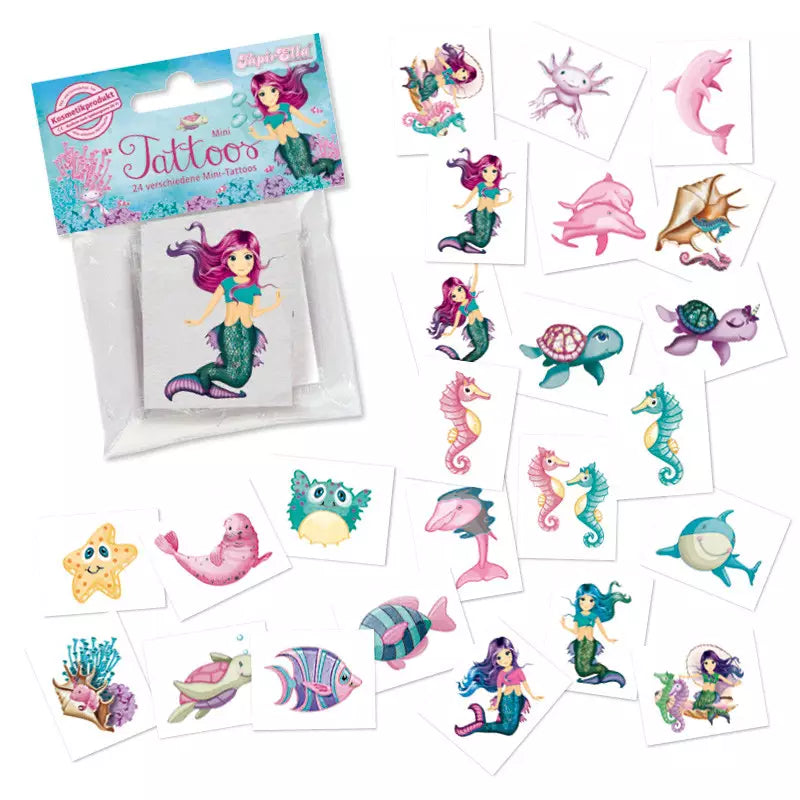 Kinder Mini Tattoo Set Meerjungfrau