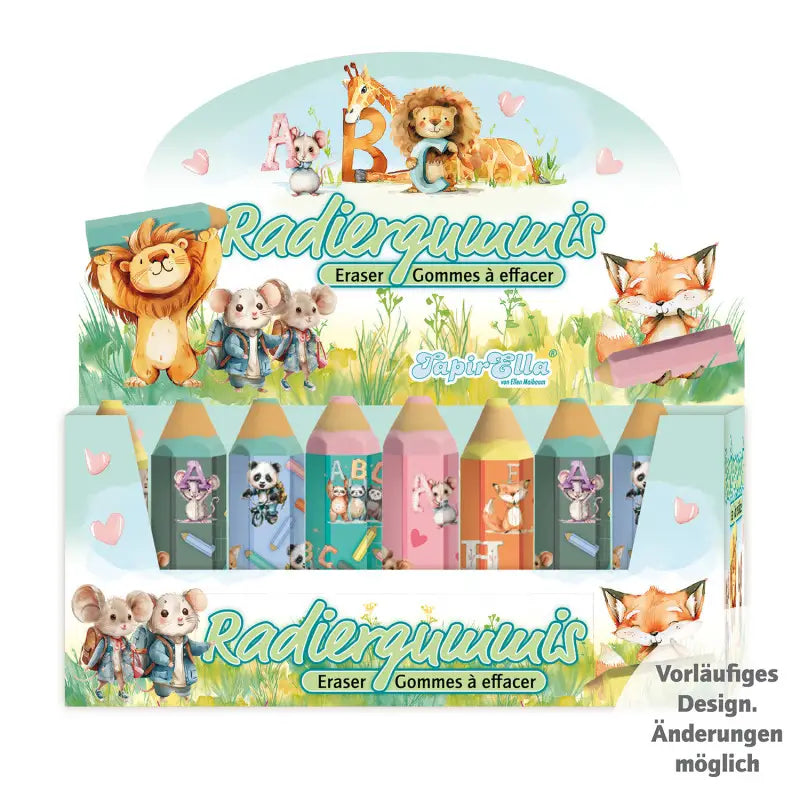 Radiergummi Farbstifte