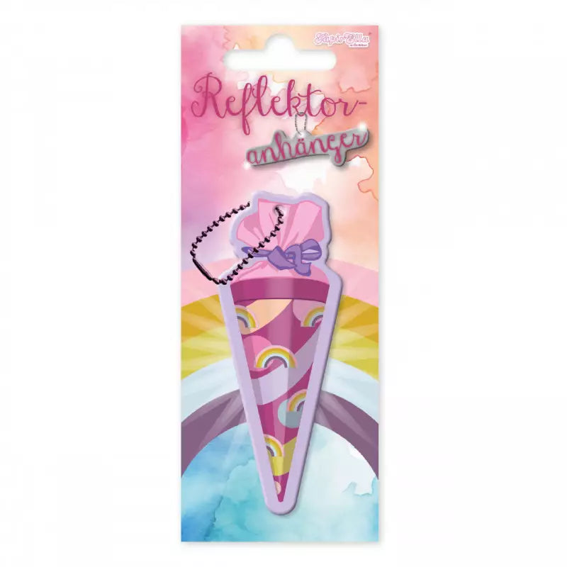 Reflektor Anhänger Schultüte Pink