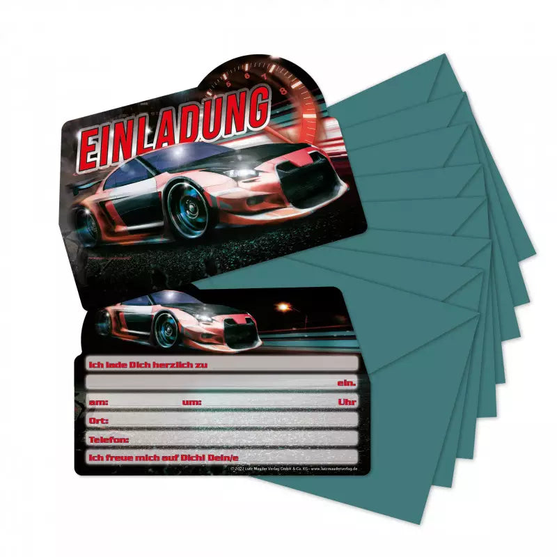 Einladungskarten Kindergeburtstag Auto