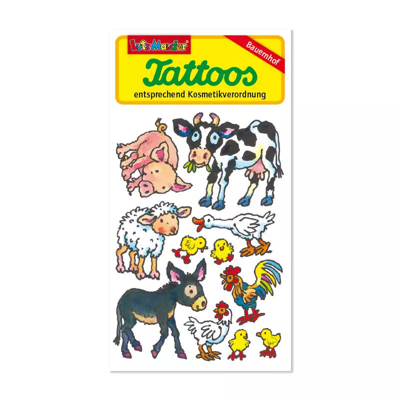 Kinder Tattoo Bauernhof