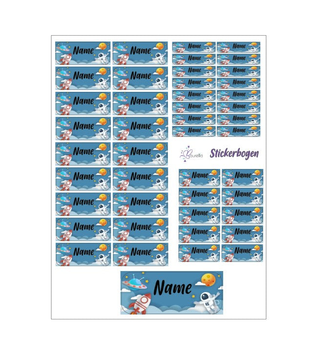 Stickerset Baurelia Weltraum 2