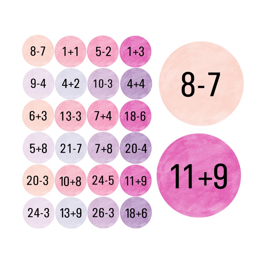 Adventskalender Zahlen Sticker Baurelia 28