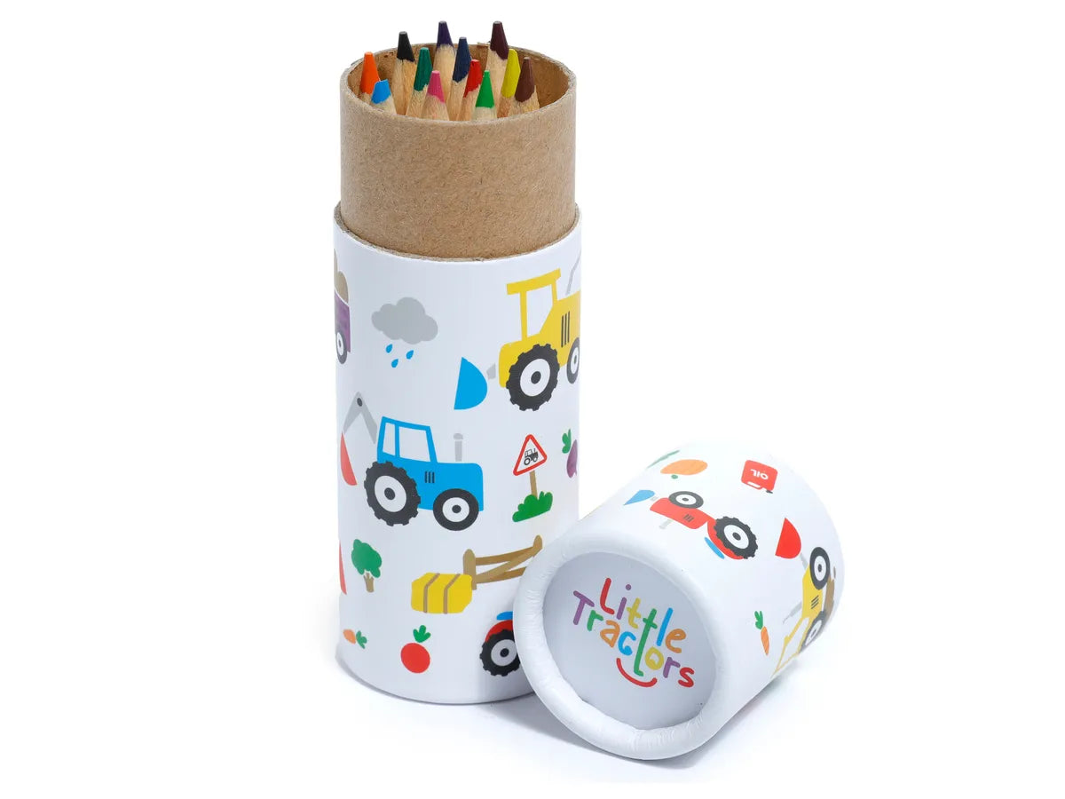 Mini Farbstifte Dose Traktor