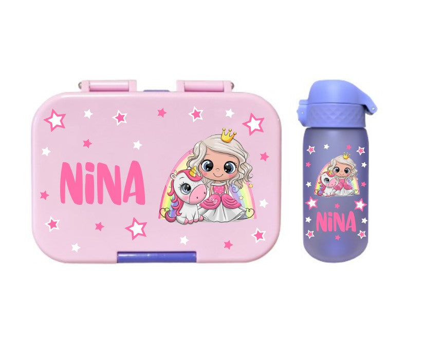 SET Znünibox und Trinkflasche Baurelia Box Mini mit Ion8 400ml Flieder