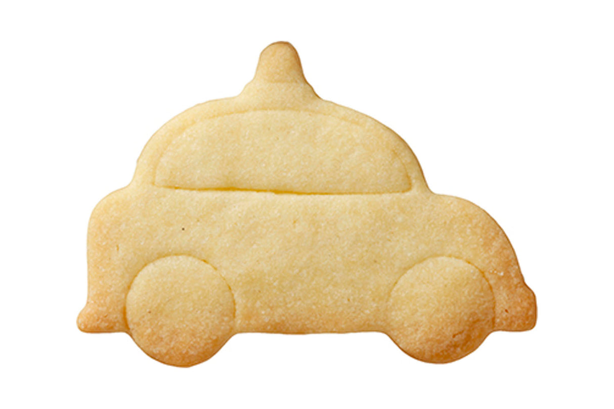 Edelstahl Ausstechform Polizeiauto mit Prägung