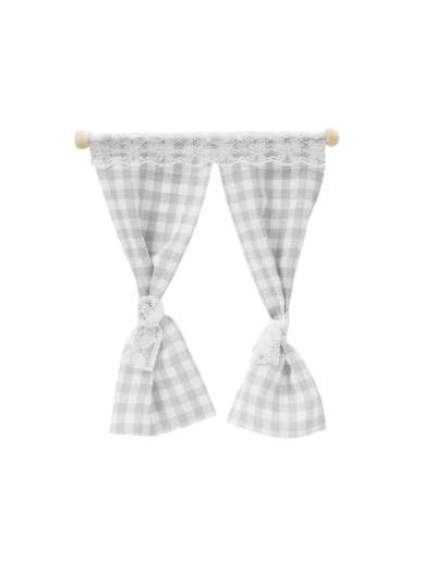 Wichtelzubehör Vorhang Grau