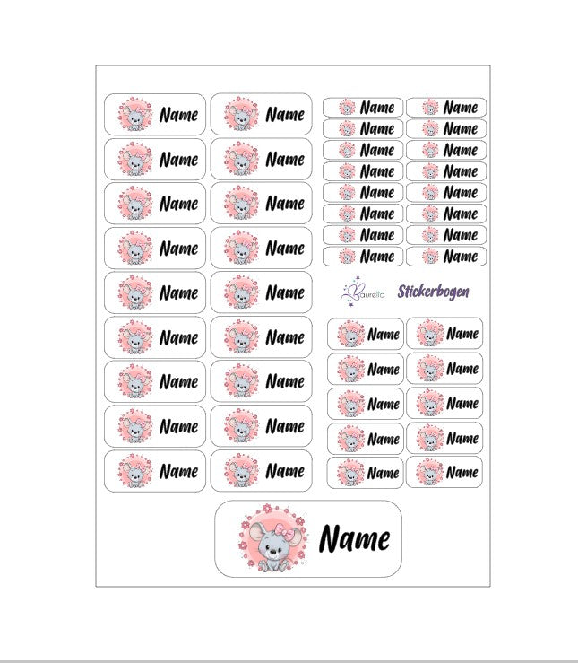 Stickerset Baurelia Maus 1