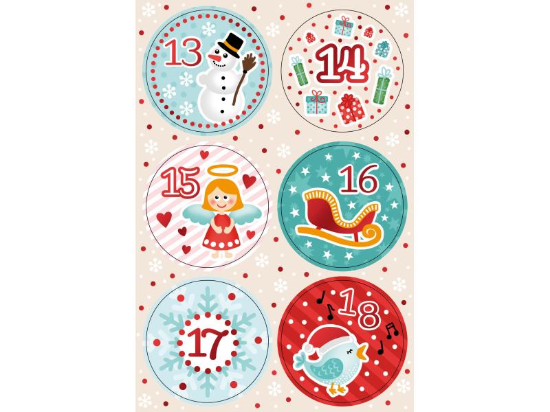 Adventskalender-Zahlen Winterfreude