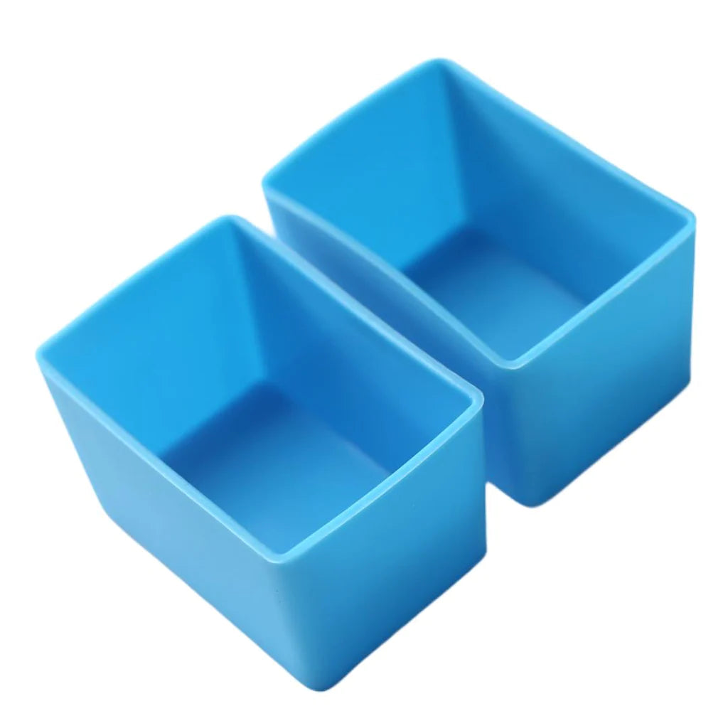 Silikonformen Munchbox Rectangle 2er Set Blau