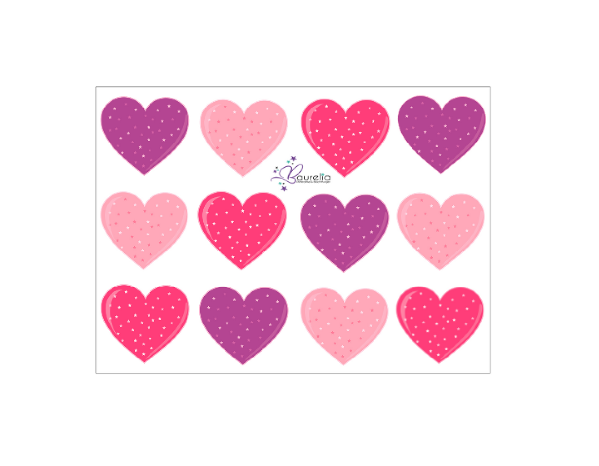 Stickerbogen Herz 4