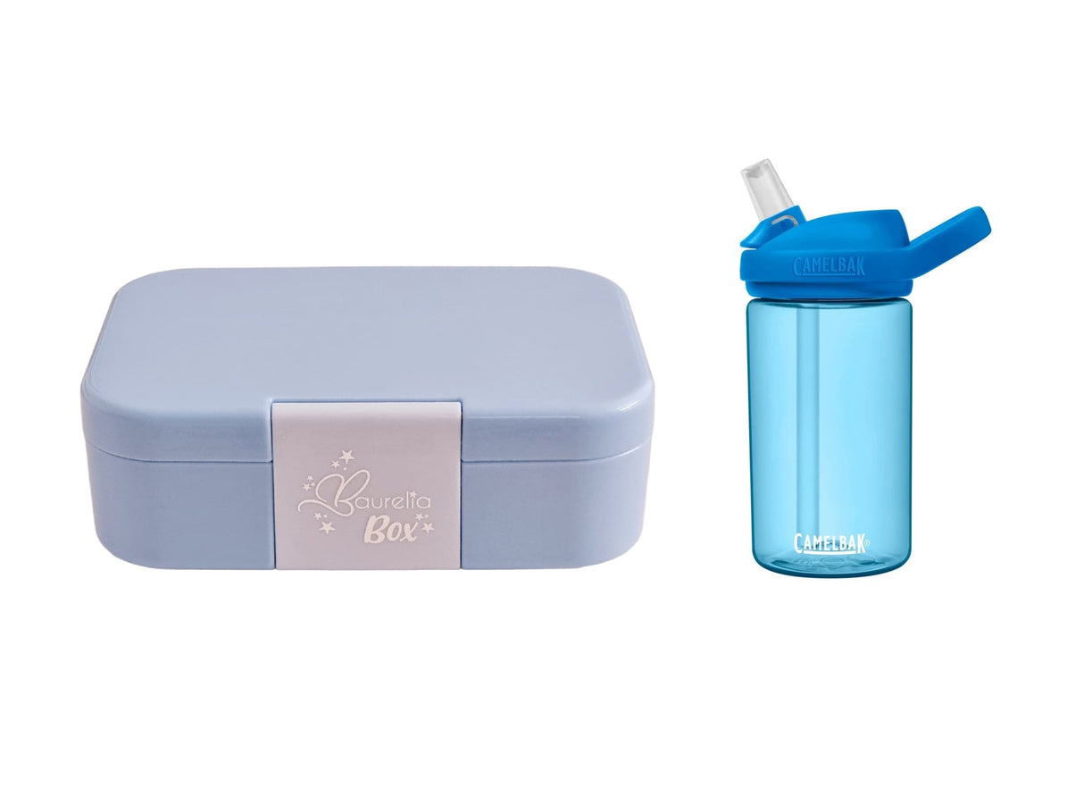 SET Znünibox und Trinkflasche Baurelia Box Mini mit Camelbak Kids Hellblau