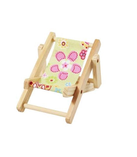 Wichtelzubehör Liegestuhl Grün Muster