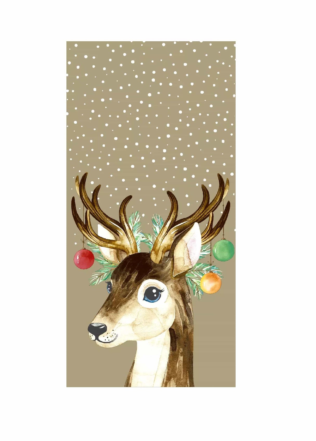 Taschentücher mit Muster Rentier mit Schmuck