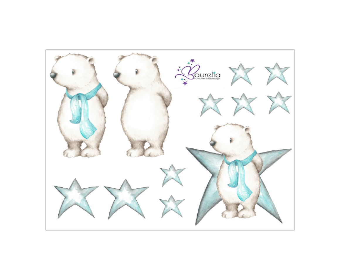 Stickerbogen Eisbär 1