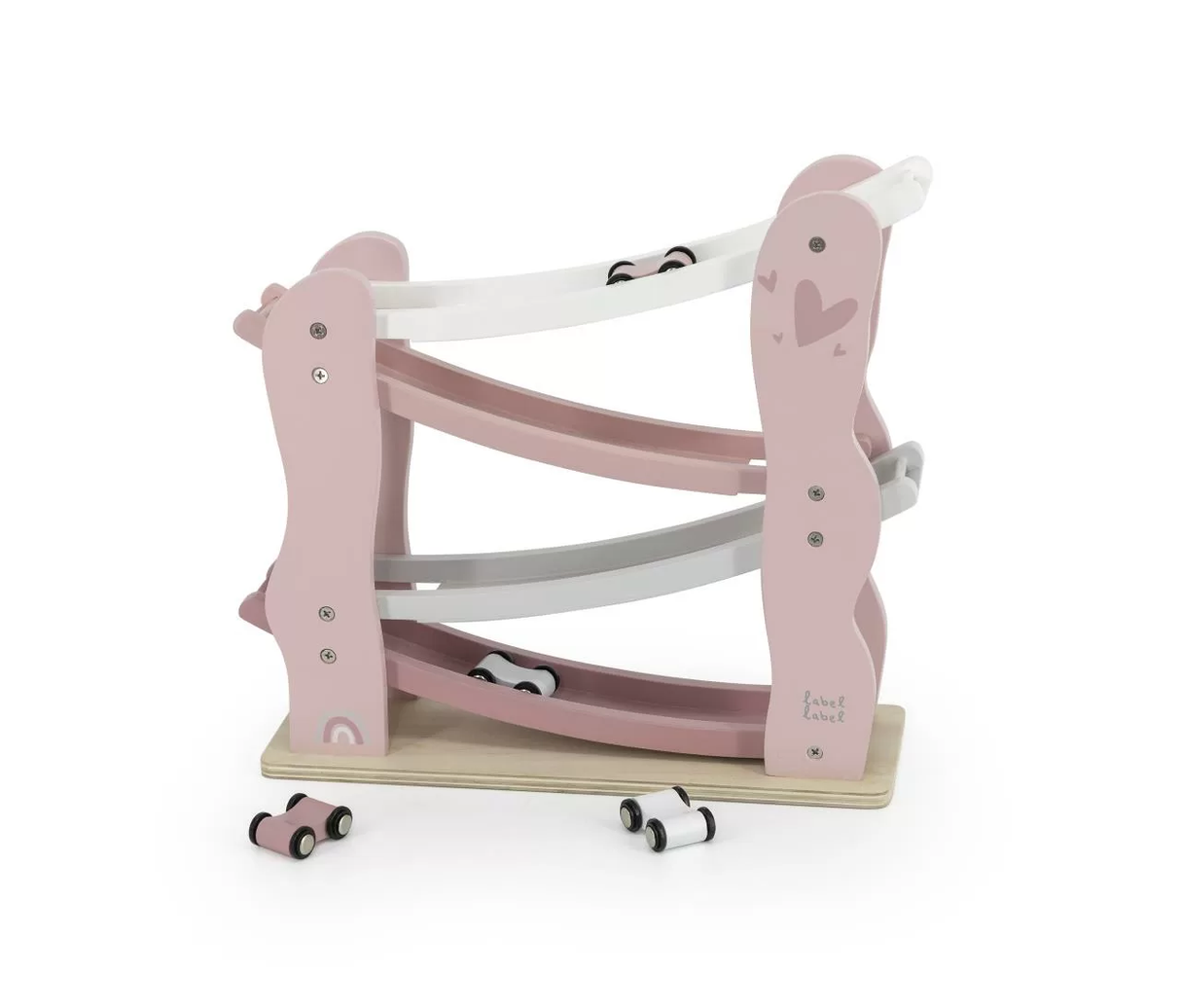 Label Label Kugelbahn mit Auto Rosa