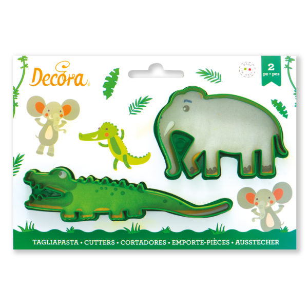 Ausstechformen Set Decora Krokodil und Elefant