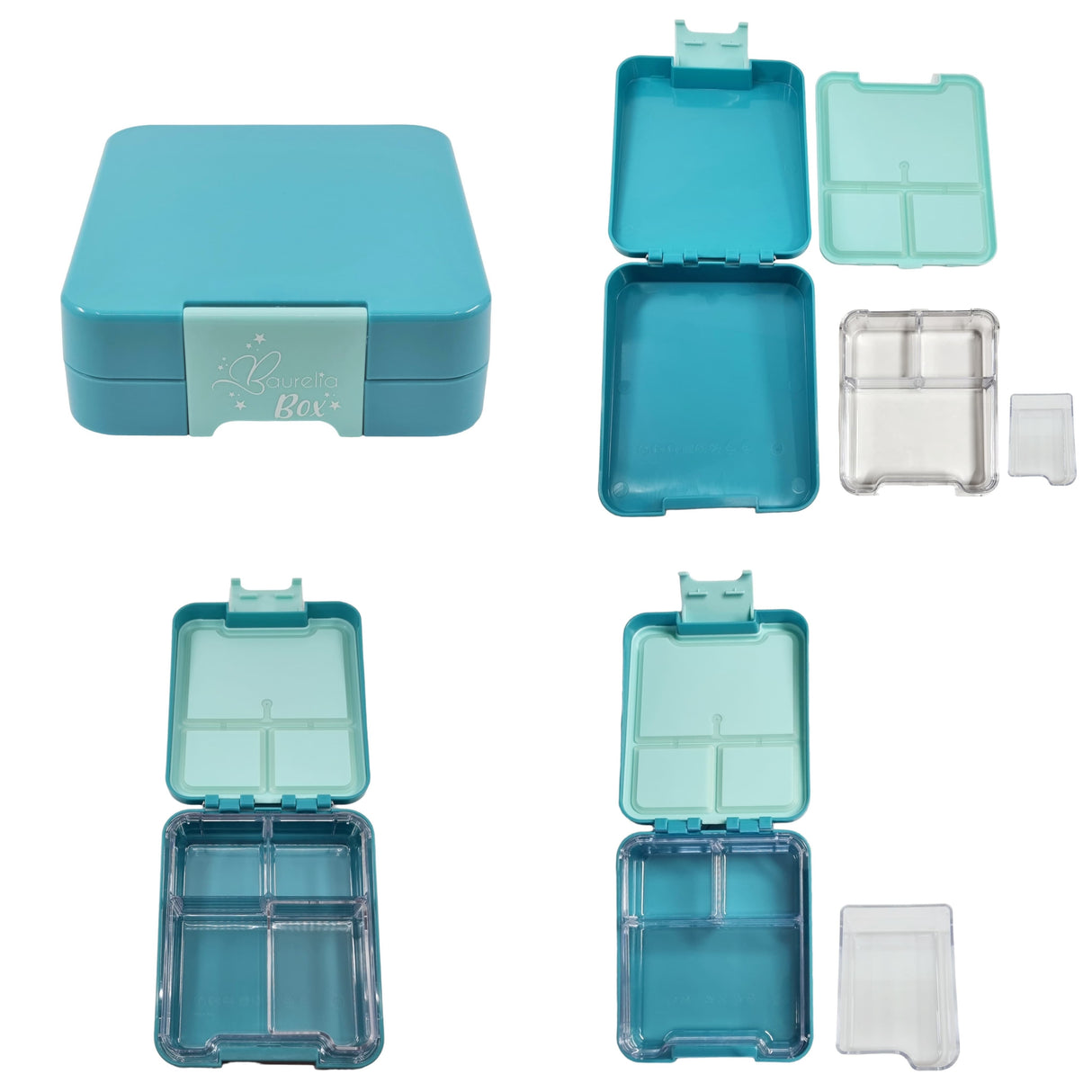 SET Znünibox und Trinkflasche Baurelia Box Midi mit Ion8 400ml Türkis