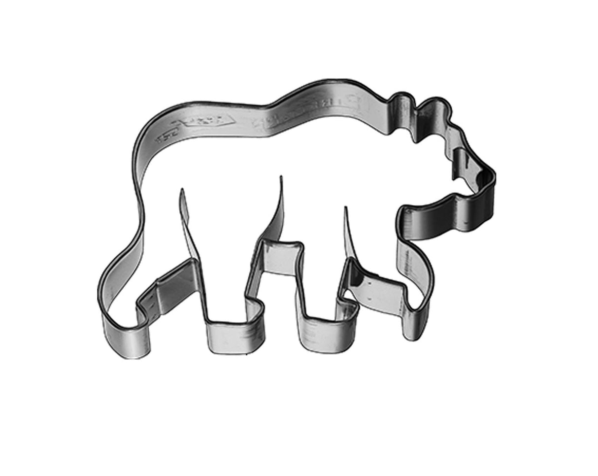 Edelstahl Ausstechform Bär mit Prägung