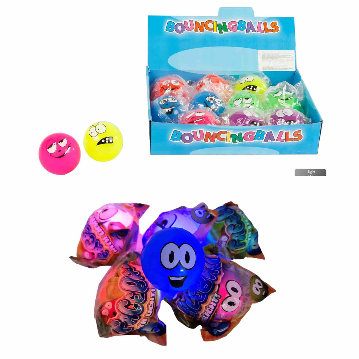 Springball Smiley leuchtend assortiert