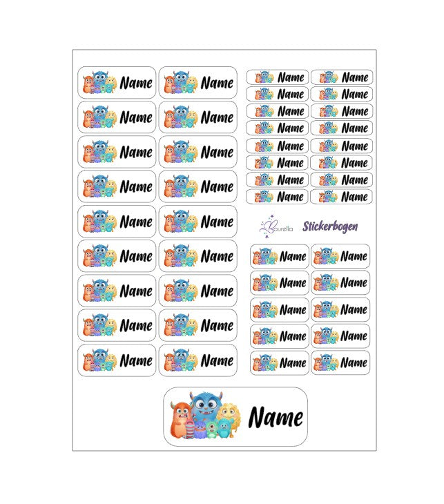 Stickerset Baurelia Monster 1