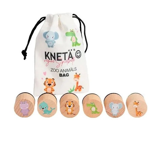 KNETÄ Holzstempel Set Zoo Animäls