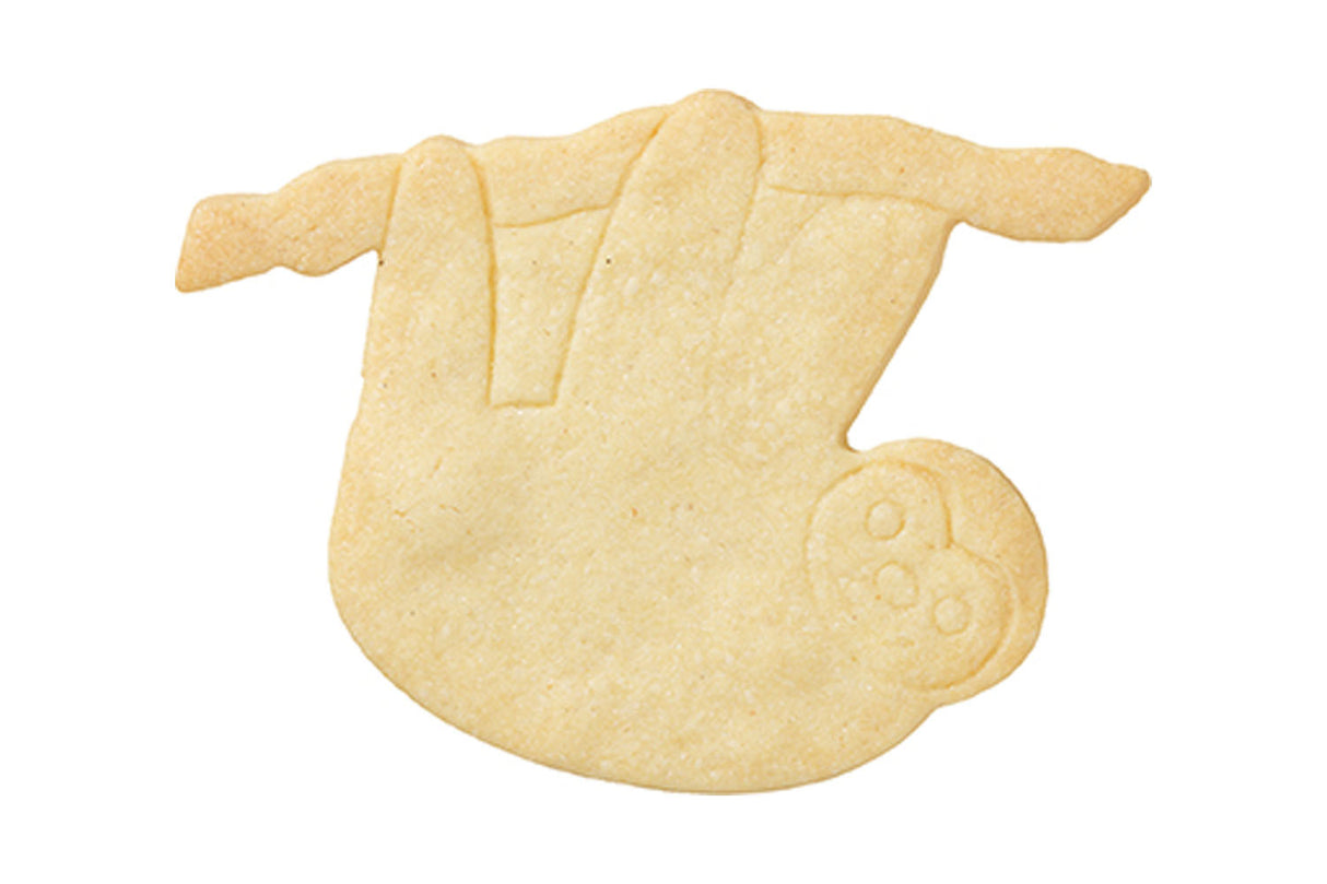 Edelstahl Ausstechform Faultier mit Prägung