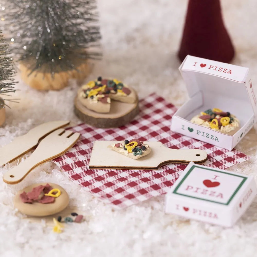 Wichtelzubehör Bastelset Szene Pizza