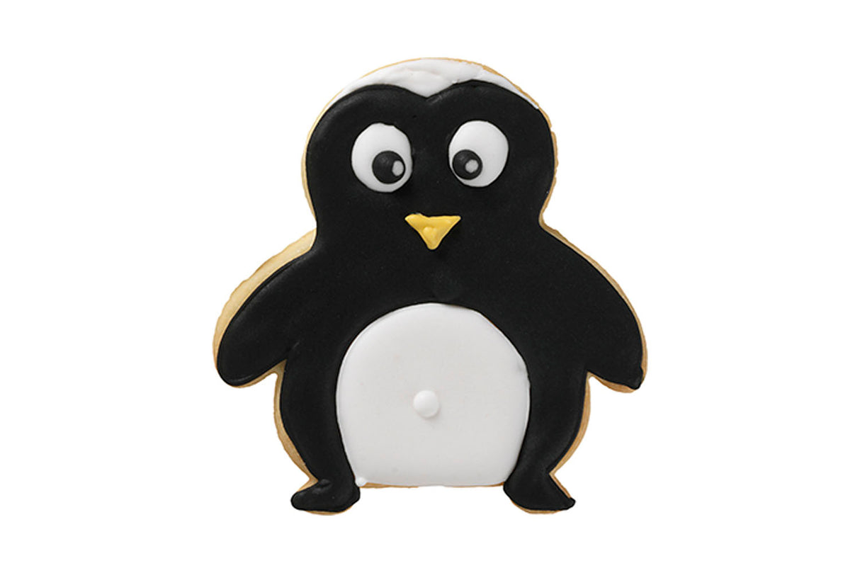 Edelstahl Ausstechform Pinguin mit Prägung
