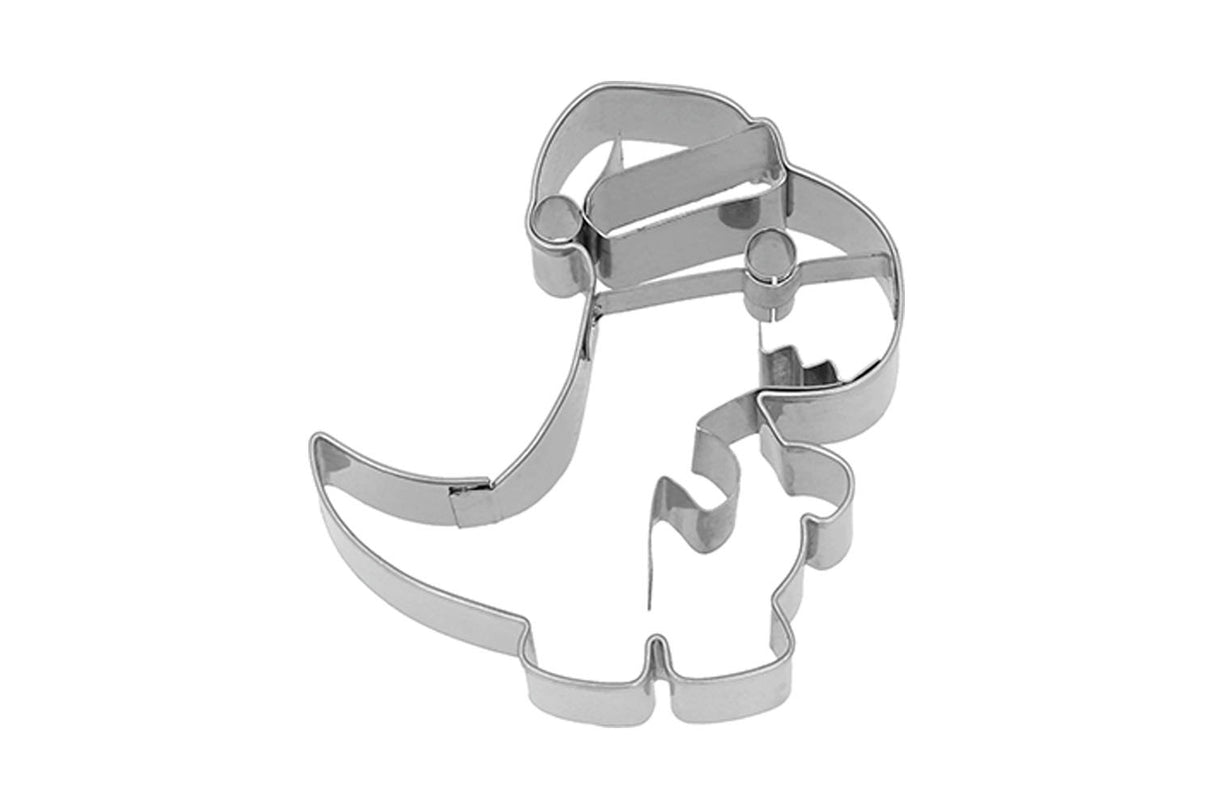 Edelstahl Ausstechform Weihnachts Dino mit Prägung