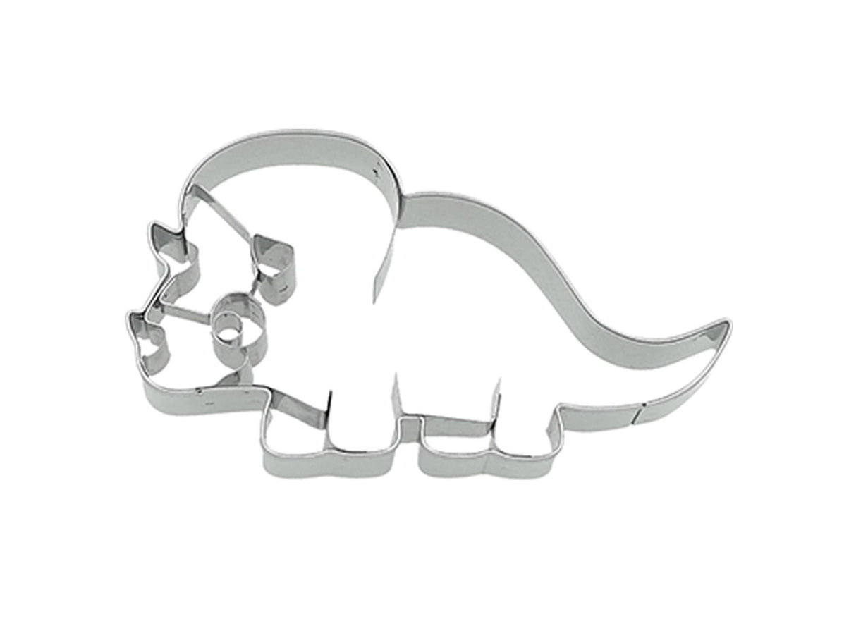 Edelstahl Ausstechform Triceratops mit Prägung